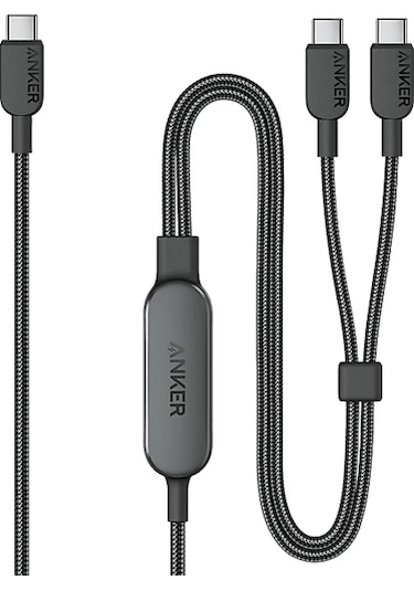 Anker 140w 2-in-1 Usb-c To Usb-c Şarj Kablosu Siyah