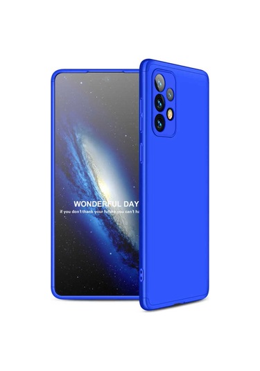 Samsung Uyumlu Galaxy A73 Kılıf Zore Ays Kapak Mavi