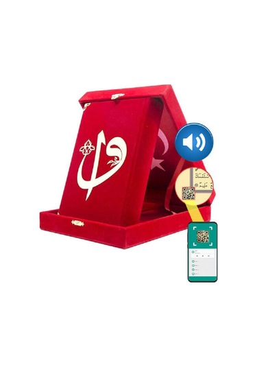 Dini Hediye Kuranı Kerim Kadife Plaketli Büyük Cep Boy Siyah