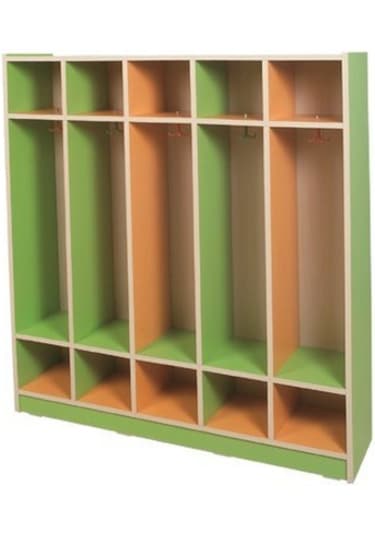 Ayakkabılık ve Elbise Dolabı (Açık) Kiremit - Yeşil