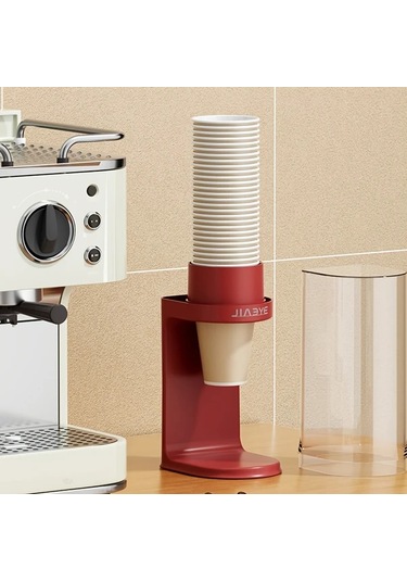 Fochsia Büyük Krem Beyaz Bardak Dağıtıcı, Ev Ofis Hastane Spor Salonu İçin Bardak Askılığı Saklama Ünitesi Krem Beyaz