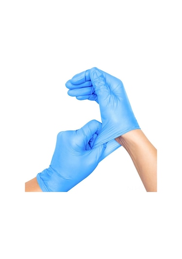 Aubyhe Intco M Beden Mavi Sentetik Pvc Eldivenler - 100 Adet Kutulu, Yemek İşleme, Ev Temizliği, Kozmetik Ve Tarımda Kullanım, Lateks Ve Dopsuz, Ultra Yumuşak Ve Dayanıklı