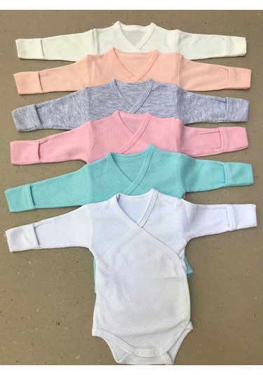 Özdemirlitekstil Bebelino Çıtçıtlı Badi Kruvaze (6 Li Paket) Çok Renkli