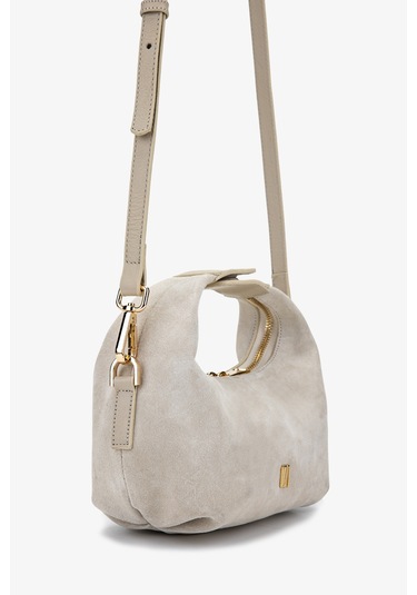 Valmenti Kadın Hakiki Deri Bej Süet El Çantası 1099 204 Bn Cnt Y25 Bej Suet Bej