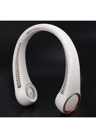 Taşınabilir Boyunlu Fan, 360 Kanatsız Küçük Fan 4000mah Pille Çalışan 9ıjcjc Beyaz