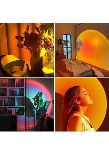 Sge Teknoloji Usb Led Gün Batımı Projektör Lambası Fotoğraf Çekim Işığı Dekoratif Işık