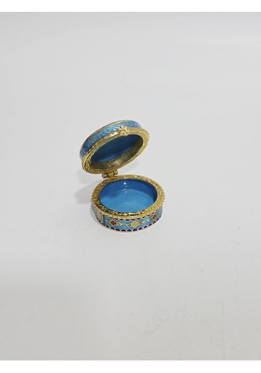 Antika Cloisonne Minyatür Kutu 4,4x2,5cm 073