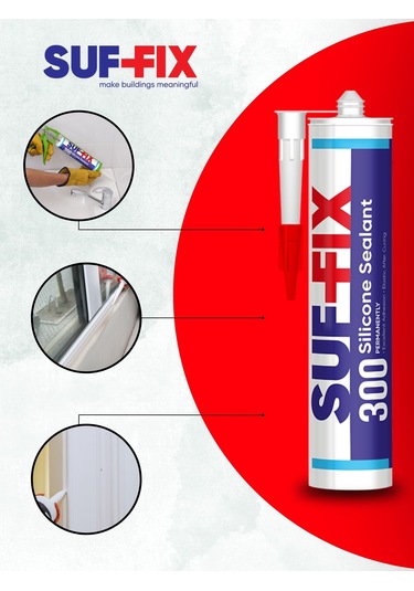 Suf-fix 300 Asetoksi Silikon Mastik 280 Ml Şeffaf, Uv Dayanıml