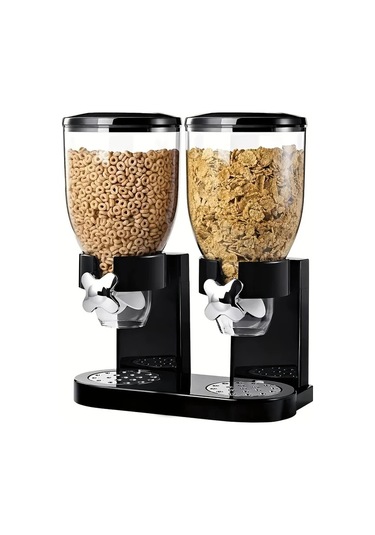 Xuweiwei Beyaz Tek Dokunuşlu Tahıl Dispanseri - Hava Geçirmez Bpa İçermez Saklama Kabı Beyaz