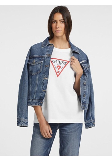 Guess Kadın Tişört-w4yı76k8hm0 Beyaz