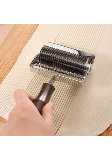 Cbtx 304 Paslanmaz Çelik İtici Çok Fonksiyonlu Erişte Kılıcı Kalınlaştırma Mutfak Erişte Kesici, Stil: Alüminyum Saplı 2.5mm