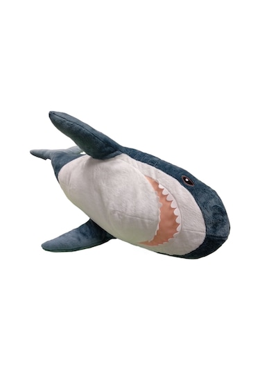 Köpekbalığı Yastık Sevimli Peluş Oyuncak Köpekbalığı Bebek Yatak Yastık Bebek  30 3cm mavi