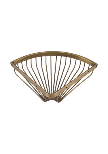 Hangfox Banyo Köşe Rafı, Bronz Antik拉丝, Tek Katlı Depolama Sepeti, Duvar Montajlı, Dayanıklı Malzeme, Shampoo Ve Sabun İçin Diğer