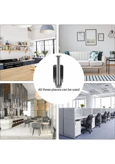 Ximistore9 Banyo Tuvalet Kağıdı Tutucu, 304 Paslanmaz Çelik, Delmezsiz Kurulum, Silindirik Çubuk Tasarımı, Dayanıklı Ve Kolay Bakım Gümüş