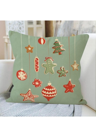 Suntek Yılbaşı Yastık Kılıfı Noel-yıldızı-baskısı-a Noel Yıldızı Baskısı A