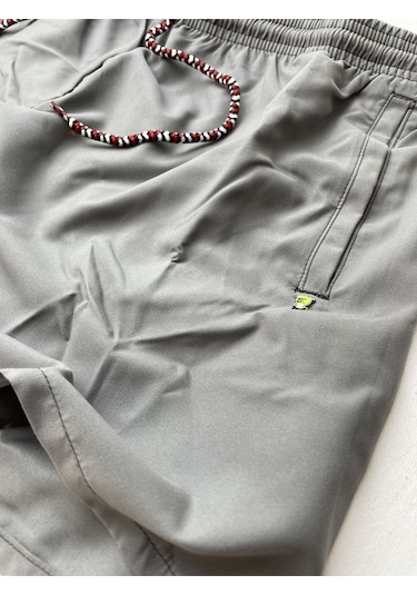 Alaska The Last Frontier Slim Fit Su Itici Kumaş Fileli Deniz Şortu---gri--- Gri
