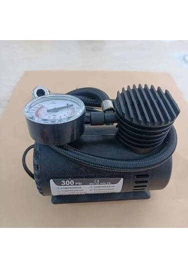 Boatshop1 Siyah Mini Araba Şişirme Pompası 12v Taşınabilir 300psı Hava Kompresörü Araba Seyahat Acil Durum