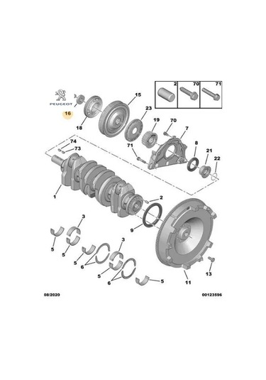 Krank Kasnak Civata Pulu 3m5q6359aa/