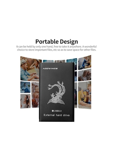 Novahub Addwıngs Usb 3.0 Taşınabilir Harici Disk: Parola Koruma, Otomatik Yedekleme, 160gb, Siyah, Hızlı Bağlantı, 2.5 Boyutu