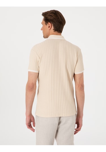 Pierre Cardin Erkek Bej Tişört 50310162-vr011 Bej