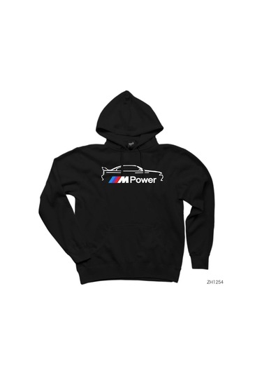Bmw M Power Siyah Kapşonlu Sweatshirt Hoodie (237393794) Siyah