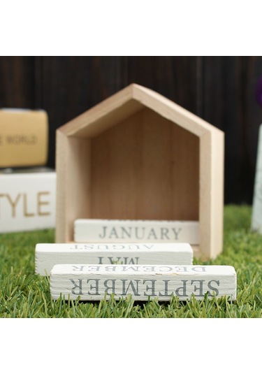 Vintage Tasarım Ev Şekli Sürekli Takvim Artcraft