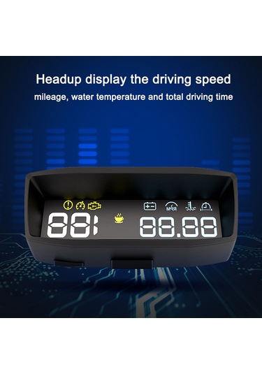 Geeksen Araç Hud Göstergesi: Hız, Kilometre Ve Su Sıcaklığı Görüntüleme