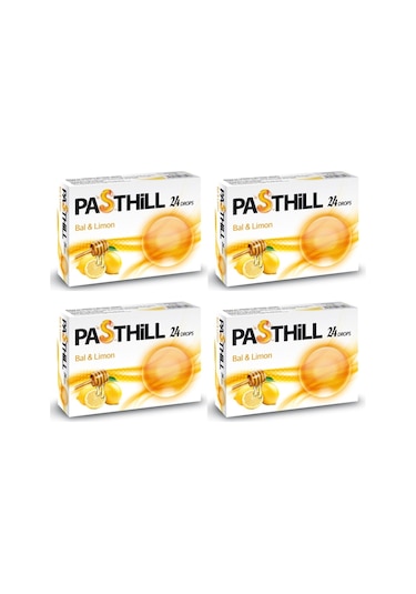 Pasthıll Bal ve Limon 24 Adet Boğaz Pastili 4'lü Paket