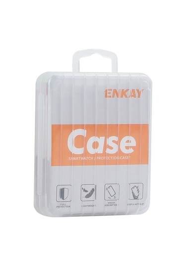 Garmin Fenix 8 İçin Amoled 43mm Enkay Hat-prince Şeffaf Tpu Çerçeve Düşmeye Karşı Koruma Kılıfı Şeffaf