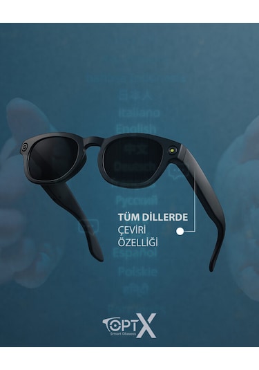 Akıllı Gözlük Yapay Zeka Aı , Kamera, Bluetooth, Müzik, Ipx5