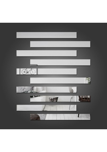 Akrilik Dekoratif Duvar Aynası 5*50 Cm Şeffaf