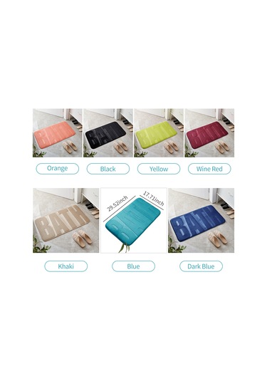 Singree Kahverengi Flannel Banyo Paspası 45x75cm - Su Absorban, Kaymazsız Tabanlı, Ev Dekoru İçin Taze Desen Haki