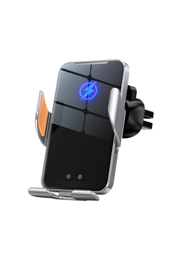 C9 Araç Kablosuz Şarj Cihazı Telefon Tutucu Kızılötesi Otomatik Sıkıştırma Metal Telefon Montajlı