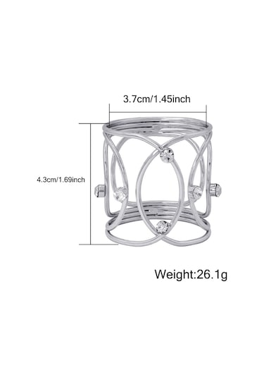 Sones Cjk1019 Üç Boyutlu Elmas İşlemeli Peçete Tokası Otel Masası Düğün Ziyafet Aksesuarları Gümüş