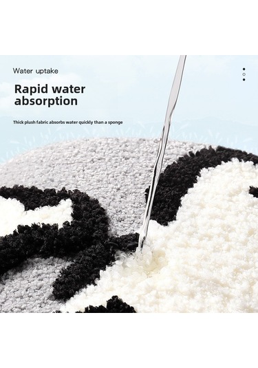 Yifomall Köpek Figürlü Banyo Paspası - Yüksek Su Emici, Kayma Engellli, Hızlı Kuruyan, Ev Dekoru İçin Kartoon Desenli Halı Diğer