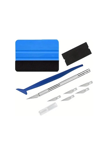 Chuangyinshop 1 Set Araç Kaplama Alet Seti Vinyl Squeegee Scraper Bıçak Window Tinting