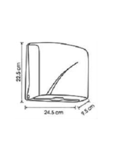 Vialli Z Katlı Kağıt Havlu Dispenseri Max 22 Cm 200 Adet Siyah