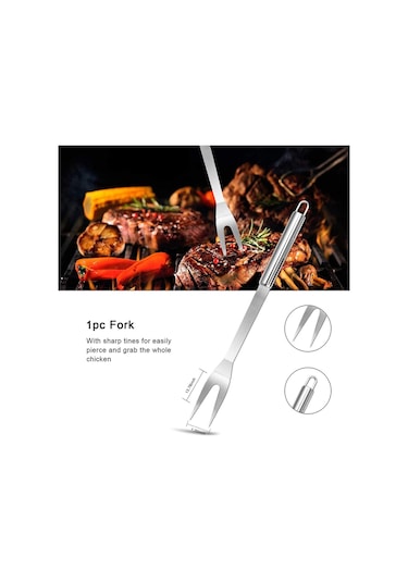 Suntek 20 Adet Barbekü Izgara Alet Seti Paslanmaz Çelik