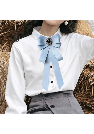 Suntek Kadın Ön Bağlanmış Ilmek Kravat Boyun Kravatı Zarif Çok Renkli