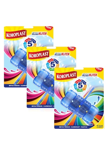 Koroplast 5 Etkili Wc Blok 3'lü 2 x 50 G