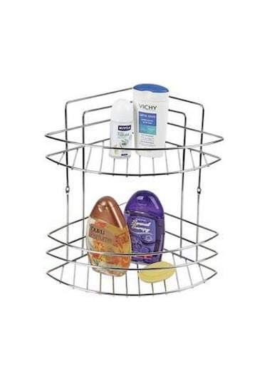 Ece Krom 2 Katlı Banyo Köşeliği 5 Mm Metal