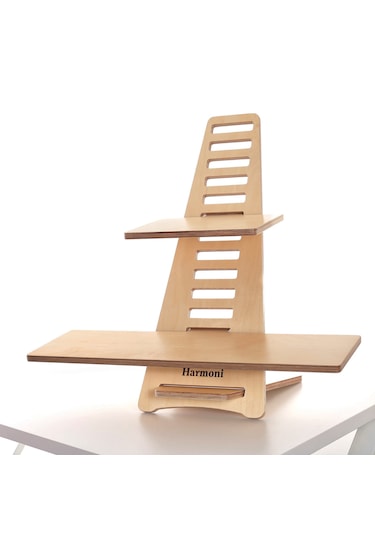 Ahşap Ayarlanabilir Laptop Standı
