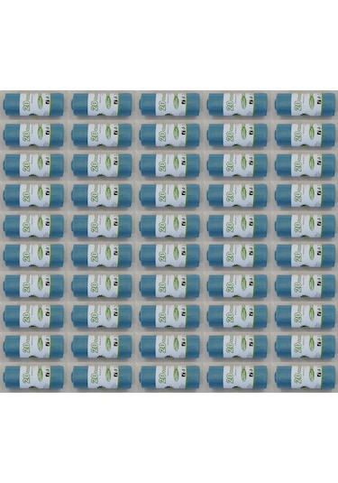 Polyfly Mavi Çöp Poşeti 50 x 60 CM 20'li Rulo 50 Rulo 1000 Adet