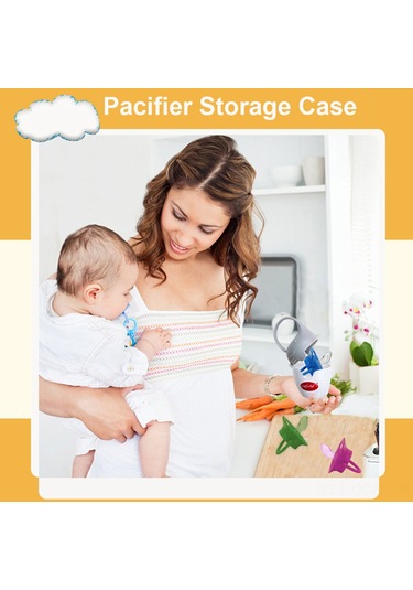 Qingmipy Beyaz Bebek Emzik Saklama Kutusu, Taşınabilir, Toz Geçirmez, Askılı, Pp Malzeme, 13.5x8cm Boyutunda, Pratik Ve Fonksiyonel.