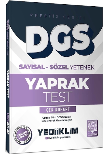 Yediiklim 2026 Dgs Prestij Serisi Sayısal Sözel Yetenek Çek Kopart Yaprak Test