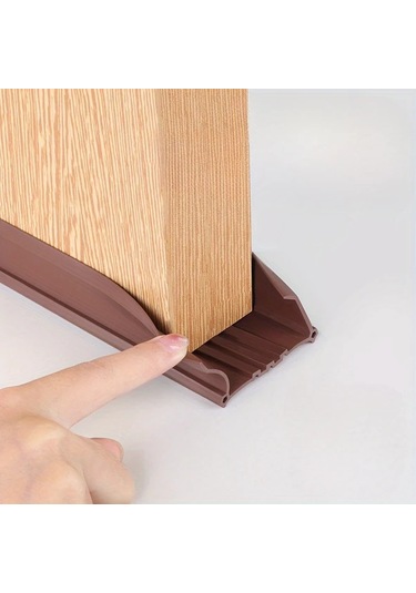 Chuangyinshop Premium Kapı Altı Contası Kahverengi Ses Yalıtımı Su Geçirmez Rüzgar Önleyici Kahverengi