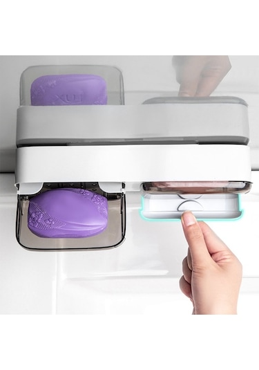 Büro Ev Ofis Banyo Mutfak Düzeni İçin İkili Kapaklı Sabunluk Diğer