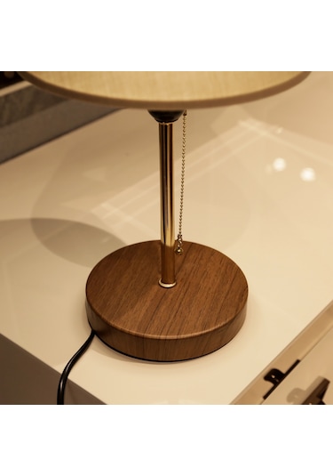 Homing Sera Ahşap Ayaklı Abajur Ayd-2647 Kahverengi