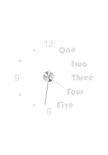 Akrilik Duvar Saati Kendin Yap Ayna Çıkartmaları Modern Duvar Sanatı Çıkartması Ev Dekorasyonu Gümüş Çok Renkli