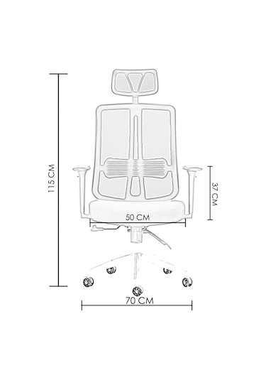 Ofiscombin Ofis Büro Sırt Ayarlanabilir Döner Tekerlekli Öğrenci Ders Çalışma Koltuğu Siyah Allegrac100